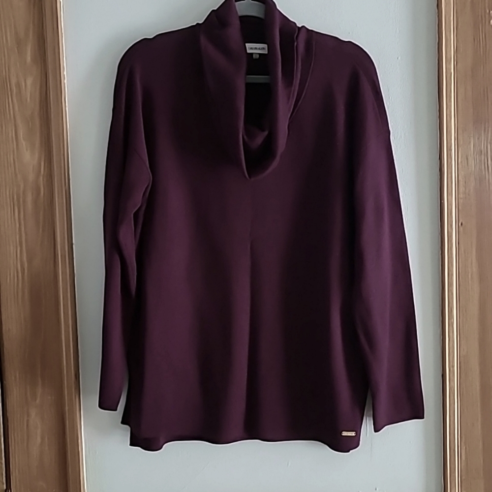 Calvin Klein Plum Cowl Neck Sweater Size Medium